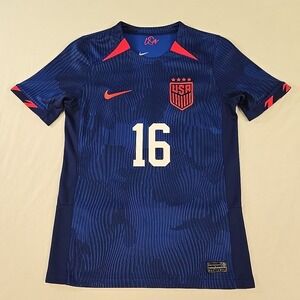 Nike USA Soccer Rose Lavelle #16 Youth Size Medium Jersey Blue